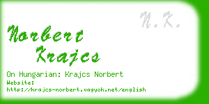 norbert krajcs business card